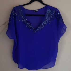 EXPRESS Purple sequins blouse